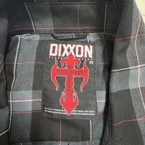 Dixxon Flannel Co Count's Kustoms Men 2X Black Grey Red Plaid D-Tech Shirt